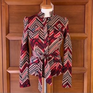 Diane Von Furstenberg Utility Chevron Jacket